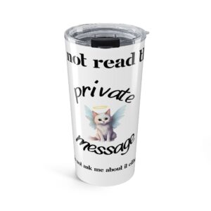 Private Message Angel Cat Tumbler
